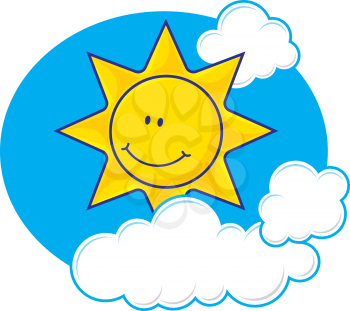 Royalty Free Clipart Image of a Sun