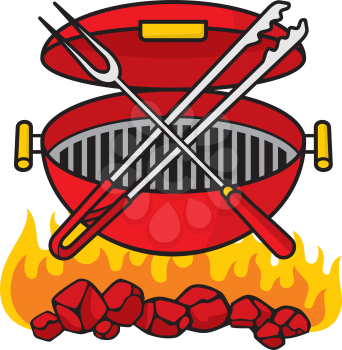 Royalty Free Clipart Image of a Barbecue Grill