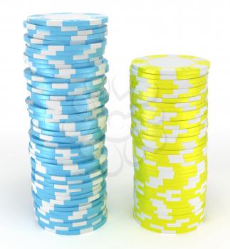 Royalty Free Clipart Image of Casino Chips