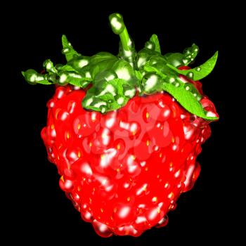 Royalty Free Clipart Image of a Strawberry