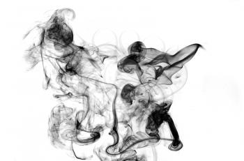 Abstract smoke shape over white background