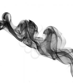 Abstract smoke waves over the white background