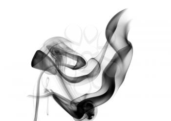 Abstraction. Smoke pattern over the white background
