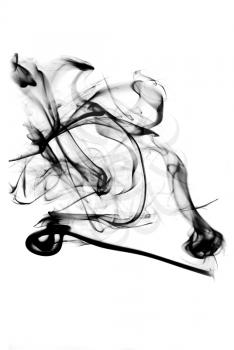 Magic Abstract Smoke curves over white background
