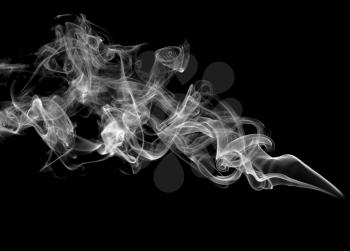 Magic abstract smoke over black background