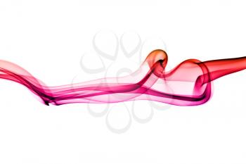 Magic Abstract smoke waves colored with red and pink
