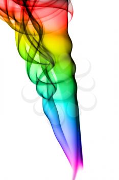 Magic colorful Abstract fume pattern over the white background