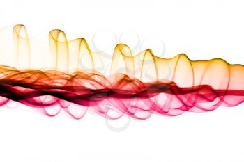 Magic waves - Abstract colored fume on white