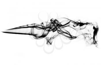 Beautiful abstract smoke on the white