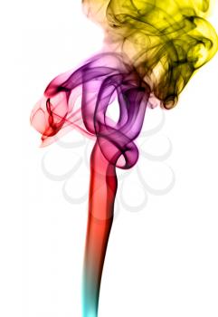 Colorful Abstraction: fume shape over the white background