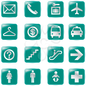 Royalty Free Clipart Image of a Set of Symbols