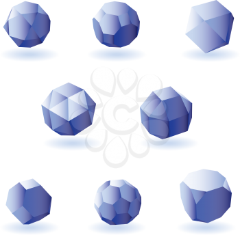 Royalty Free Clipart Image of a Set of Balls