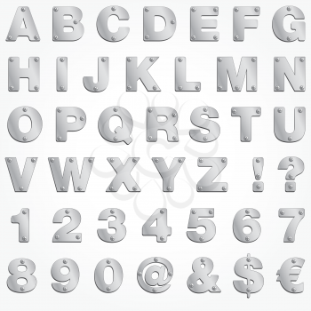 Royalty Free Clipart Image of an Alphabet and Numbers