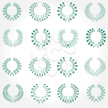 Royalty Free Clipart Image of Laurel Wreaths