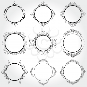 Royalty Free Clipart Image of a Round Frame