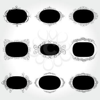 Royalty Free Clipart Image of Dark Frames