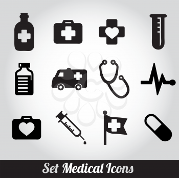 Royalty Free Clipart Image of a Set of Medical Icons