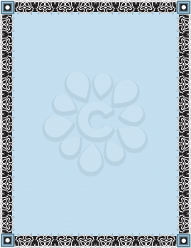 Royalty Free Clipart Image of a Frame on Bluy