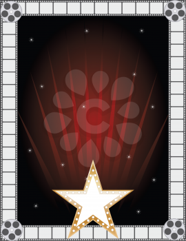 Royalty Free Clipart Image of an Entertainment Border