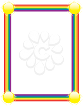 Royalty Free Clipart Image of a Rainbow Border