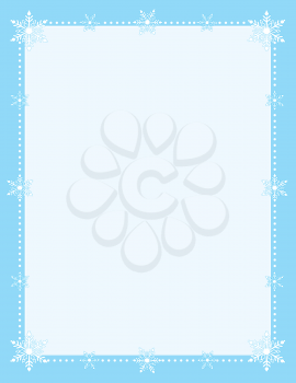 Royalty Free Clipart Image of a Snowflake Border