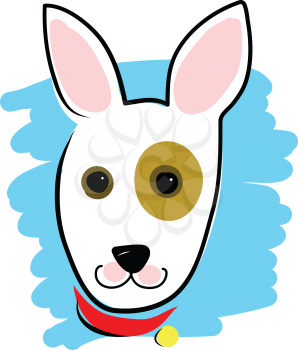 Royalty Free Clipart Image of the Head of a Dog
