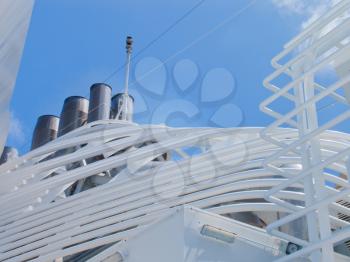 Royalty Free Photo of Looking Up From a Cruise Ship