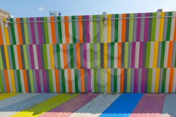 Royalty Free Photo of a Multi-Coloured Wall