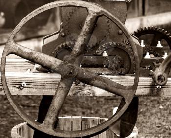 Old rusty gears.