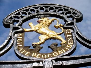 Coat of Arms on the gate in Hague, Netherlands.