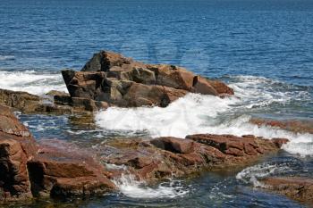 Scenic view of Acadia National Park, Atlantic Coast of Maine.