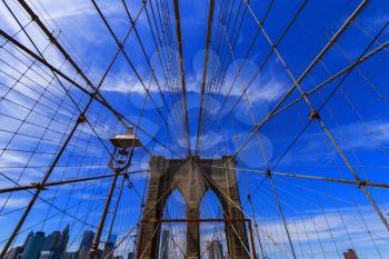Views of New York City, USA. Brooklyn Bridge.