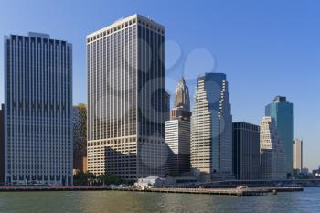 New York City skyline and street views.