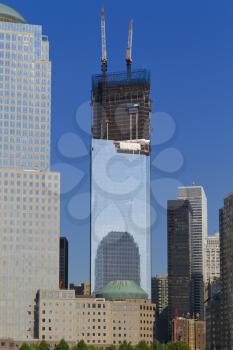 New York City skyline and street views.