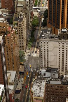 New York, USA- June 26, 2012: Rooftop view of New York City. It is the most densely populated city in the USA.