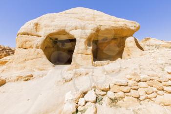 Views of the Lost City of Petra in the Jordanian desert.