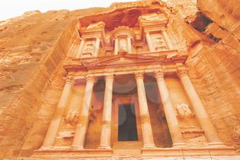 Views of the Lost City of Petra in the Jordanian desert.