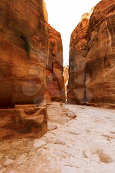 Views of the Lost City of Petra in the Jordanian desert.