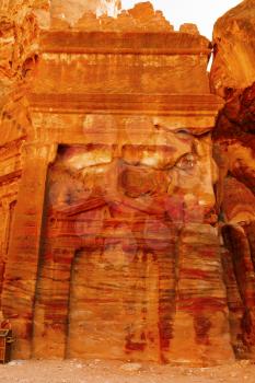 Views of the Lost City of Petra in the Jordanian desert.