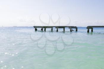 View of a tropical Caribbean Island paradise.