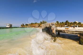 View of a tropical Caribbean Island paradise.