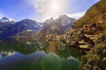 Beautiful View of Bavarian Alpine lake