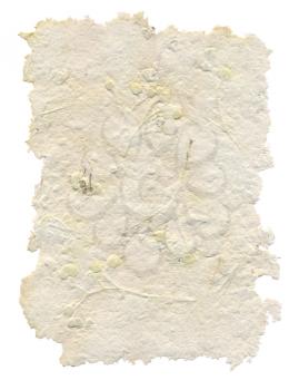 Royalty Free Clipart Image of Handmade Paper With Flowers
