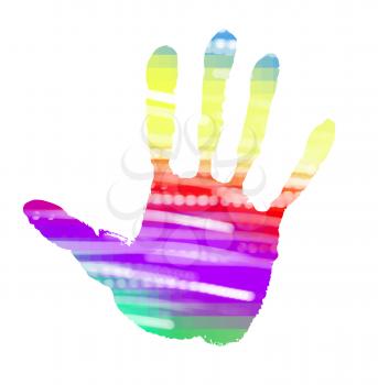 Royalty Free Clipart Image of a Handprint