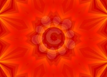 Bright red abstract background with concentric pattern 