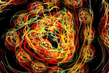 Abstract color pattern of motion neon lights