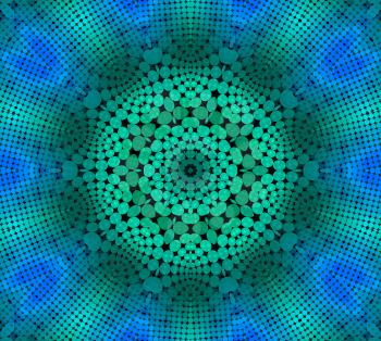 Abstract background with radial dotted pattern