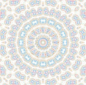 White background with abstract radial pattern