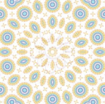 White background with abstract color radial pattern