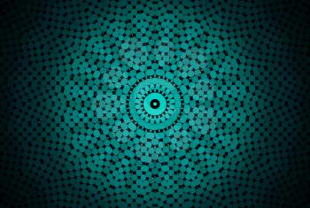 Abstract dark background with radial dotted pattern 
